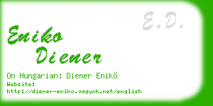 eniko diener business card